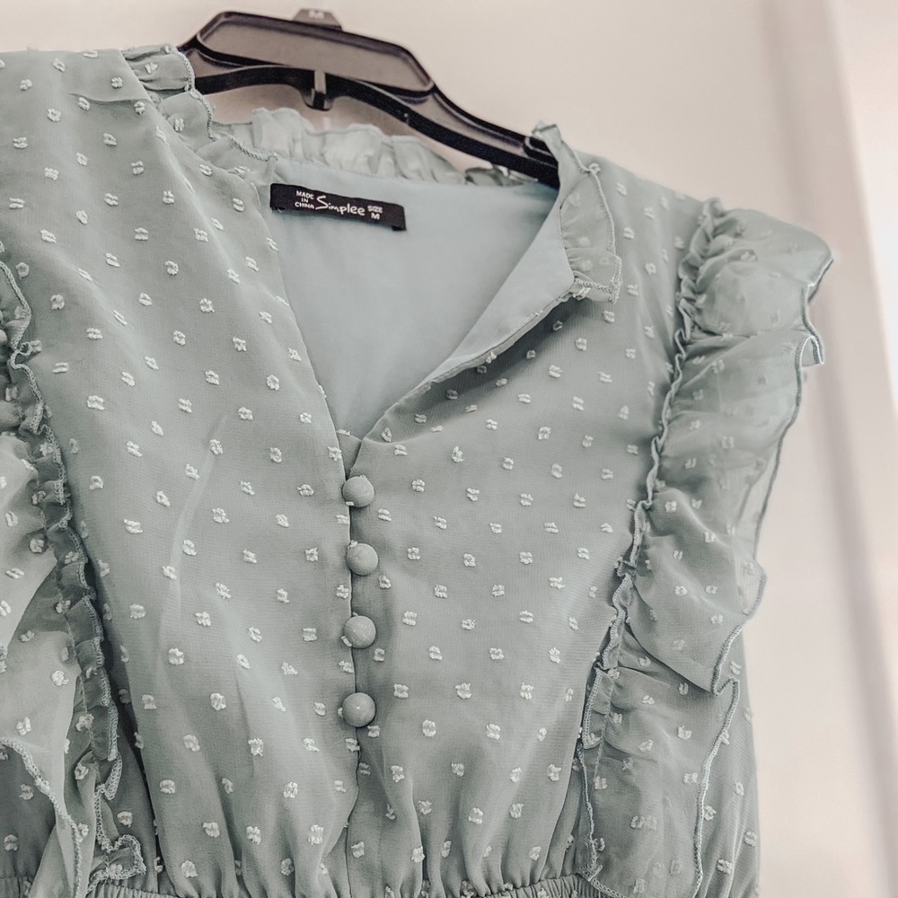 Simplee Light Green Dress